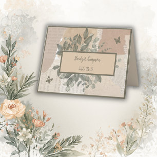 Boho Greenery bruiloft gast zitkaart Bedankkaart