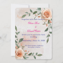 Boho Greenery bruiloft uitnodiging