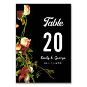 Boho Greenery Burgundy Rozen Black Floral Wedding Kaart (Achterkant)