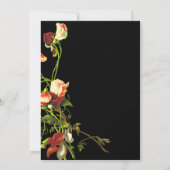 Boho Greenery Burgundy Rozen Black Floral Wedding Kaart (Achterkant)