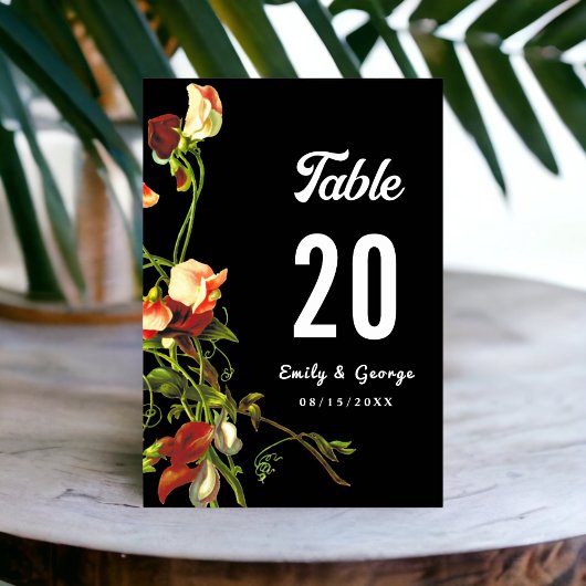 Boho Greenery Burgundy Rozen Black Floral Wedding Kaart