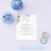 Boho Greenery en Eucalyptus Leaves Wedding Menu (Enkel)