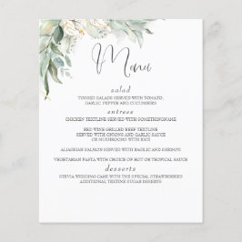 Boho Greenery en Eucalyptus Leaves Wedding Menu