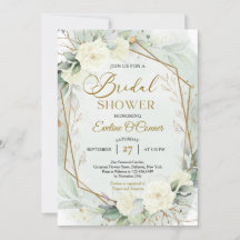 Boho greenery en witte bloemen voor gouden lijst