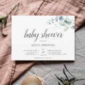 Boho Greenery Eucalyptus Baby shower Invitation Kaart