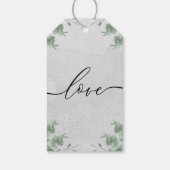 Boho Greenery Eucalyptus Botanical Love Bedankt Cadeaulabel (Achterkant)