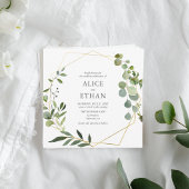 Boho Greenery Eucalyptus Botanical Wedding Kaart