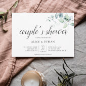 Boho Greenery Eucalyptus Couples Shower Invitation Kaart