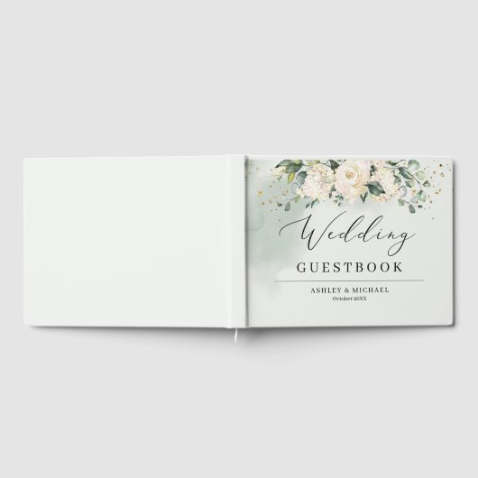 Boho Greenery Eucalyptus en Gouden Gastboek Gastenboek (Volledig)