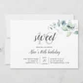 "Boho Greenery Eucalyptus Sweet 16 Kaart (Voorkant)