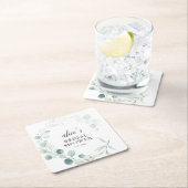 Boho Greenery Eucalyptus Vrijgezellenfeest Kartonnen Onderzetters (Insitu)