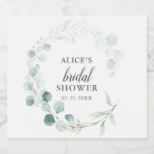 Boho Greenery Eucalyptus Vrijgezellenfeest Sparkling Wijnetiket (Enkel label)