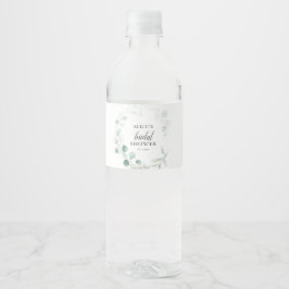 Boho Greenery Eucalyptus Vrijgezellenfeest Waterfles Etiket