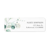 Boho Greenery Eucalyptus Weddenschap Label (Voorkant)