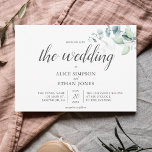 Boho Greenery Eucalyptus Wedding Kaart<br><div class="desc">Boho bouquet of Greenery Eucalyptus.</div>