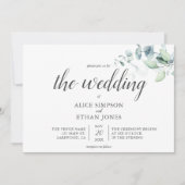 Boho Greenery Eucalyptus Wedding Kaart (Voorkant)