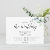 Boho Greenery Eucalyptus Wedding Kaart (Staand voorkant)