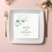 Boho Greenery Eucalyptus Wedding Servet