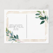 boho greenery floral bruiloft , behalve de date ca aankondigingskaart (Achterkant)