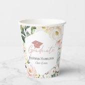 Boho Greenery Floral Lijst Afstuderen Papieren Bekers (Voorkant)
