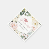 Boho Greenery Floral Lijst Afstuderen Servet (Hoek)
