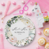 Boho Greenery Floral Lijst bruiloft Papieren Bordje (Feest)