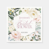 Boho Greenery Floral Lijst bruiloft Servet (Voorkant)