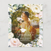 Boho Greenery Floral Lijst Foto Afstudeerfeest (Voorkant)