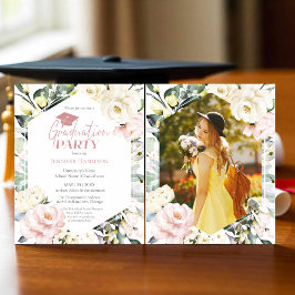 Boho Greenery Floral Lijst Foto Afstudeerfeest