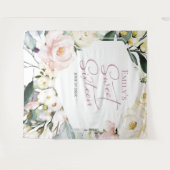 Boho Greenery Floral Lijst Sweet 16 Achtergronden Wandkleed (Voorkant (horizontaal))