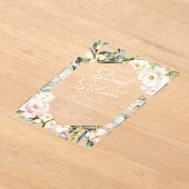 Boho Greenery Floral Lijst Sweet 16 Acryl Uitnodigingen (Laagn)