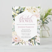 Boho Greenery Floral Lijst Vrijgezellenfeest Kaart (Staand voorkant)