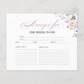 Boho Greenery Floral Vrijgezellenfeest Recept Kaar (Voorkant)