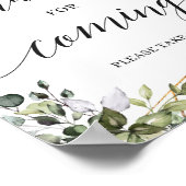 Boho greenery foliage bedankt voor het aankomen bo poster (Hoek)