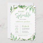 Boho Greenery Geslachtsneutrale Baby Sprinkle Kaart (Voorkant)