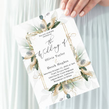Boho Greenery & Gold Eucalyptus Lijst Wedding