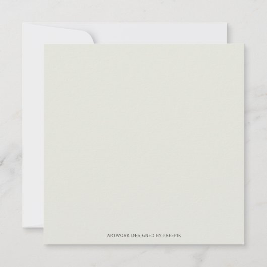 Boho Greenery Gold Geometric Bridal Luncheon Kaart (Achterkant)