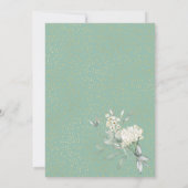 Boho Greenery Gold Lijst waterverf baby shower Kaart (Achterkant)