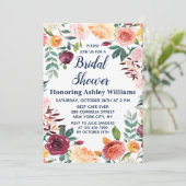 Boho Greenery Herfst in Liefde Bloemen Vrijgezelle Kaart (Staand voorkant)