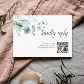 Boho Greenery Leaves Wedding Online RSVP Informatiekaartje
