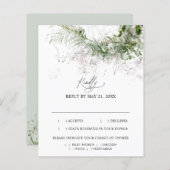 Boho Greenery Leaves Wedding RSVP (Voorkant / Achterkant)