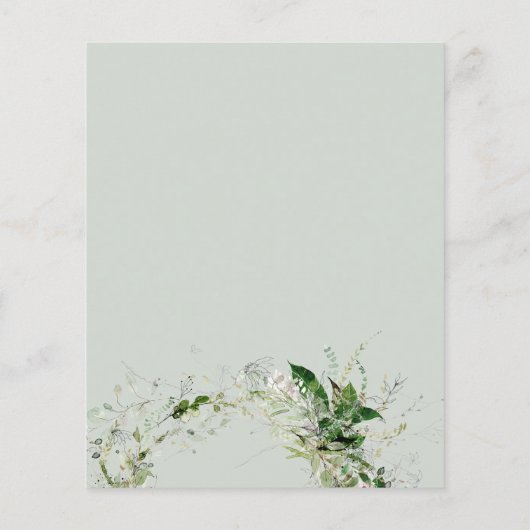 Boho Greenery Leaves Wedding RSVP (Achterkant)