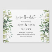 Boho Greenery Magnetic Save the Date (Voorkant)