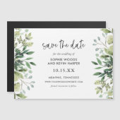 Boho Greenery Magnetic Save the Date (Voorkant / Achterkant)