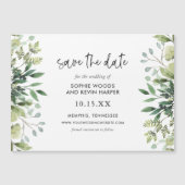 Boho Greenery Magnetic Save the Date (Voorkant)