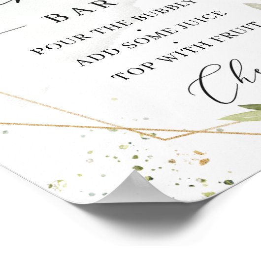 Boho greenery mamma-osa bar teken goud geometrisch poster (Hoek)