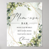 Boho greenery mamma-osa bar teken goud geometrisch poster (Voorkant)