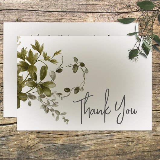 Boho Greenery Modern Wedding Bedankt
