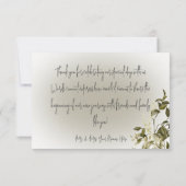 Boho Greenery Modern Wedding Bedankt (Achterkant)