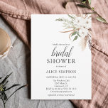 Boho Greenery Pampa Grass Bridal Shower Kaart<br><div class="desc">Boho bruiloft-uitnodiging bevat waterverf groene bladeren,  pampagras en witte bloemen.</div>